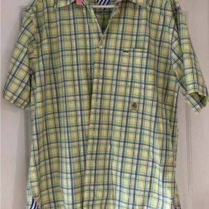 Tommy Hilfiger Yellow and Blue Plaid   Sz. L